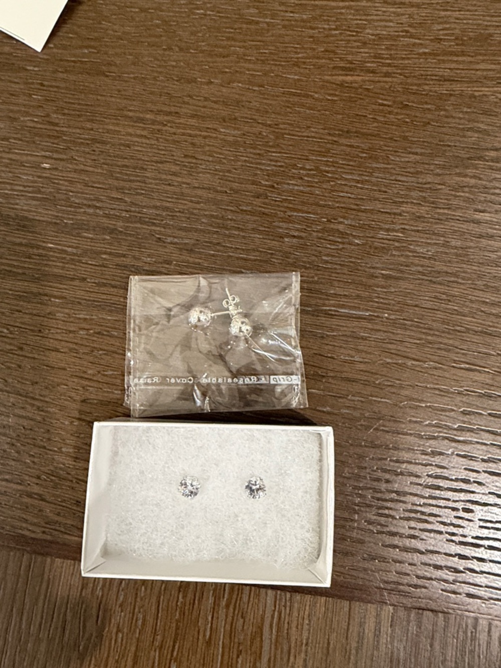 Sterling Silver Clear Cubic Zirconia Stud Earrings - Sparkling Clear